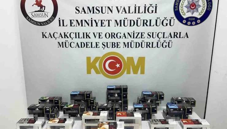 Samsun’da 7 Bin 800 Adet Makaron Sigara Ele Geçirildi