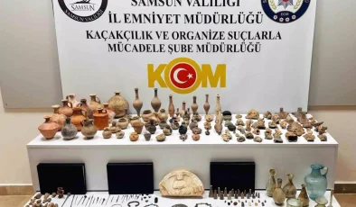 Samsun’da Tarihi Eser Kaçakçılığı Operasyonu: 325 Obje Ele Geçirildi