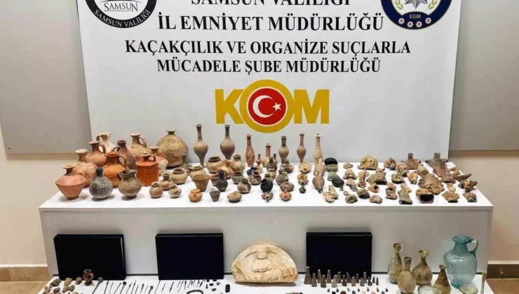 Samsun’da Tarihi Eser Kaçakçılığı Operasyonu: 325 Obje Ele Geçirildi