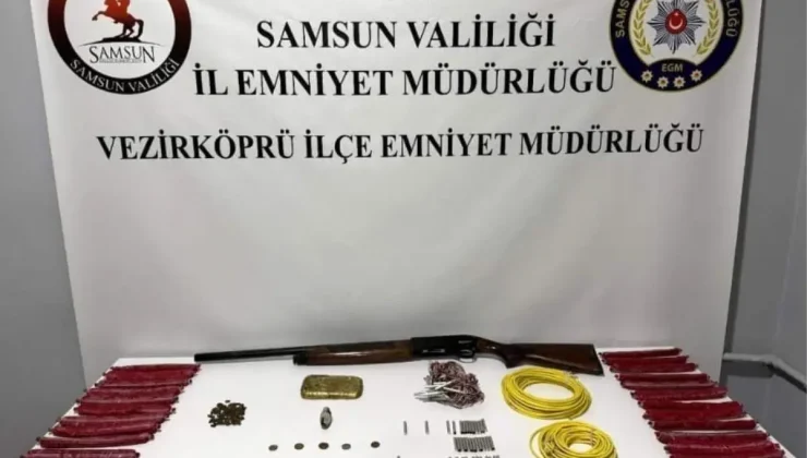 Samsun’da Tarihi Eserler ve Patlayıcılar Ele Geçirildi